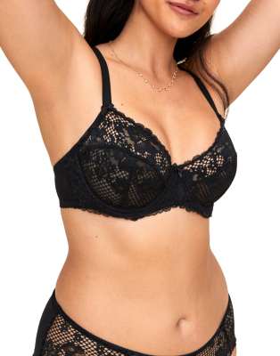 Adore Me Cinthia Unlined Full Coverage Bra In Black