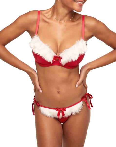 Adore Me Claussa bikini panties in dark red - view 1