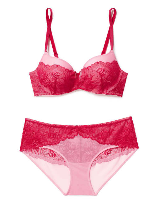 Adore Me Cyla cheeky set in medium pink