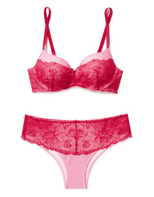 Adore Me Cyla Push Up Plunge Bra In Purple