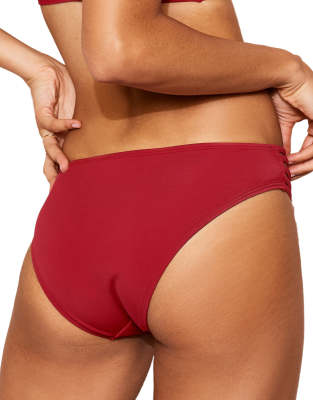 Adore Me Elle Swimwear Bikini Bottom In Red