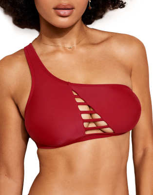Adore Me Elle Swimwear Bikini Bottom In Red