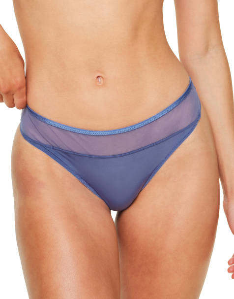 Adore Me Elora thong panties in dark blue - view 1
