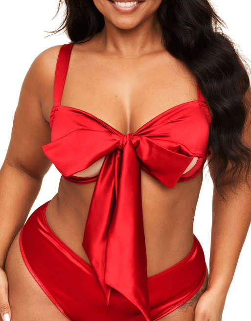 Adore Me Gynger set in dark red