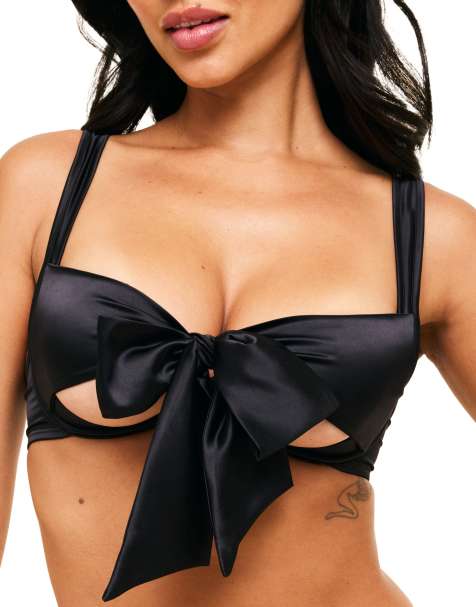 Adore Me Gynger unlined quarter cup bra in black - view 1