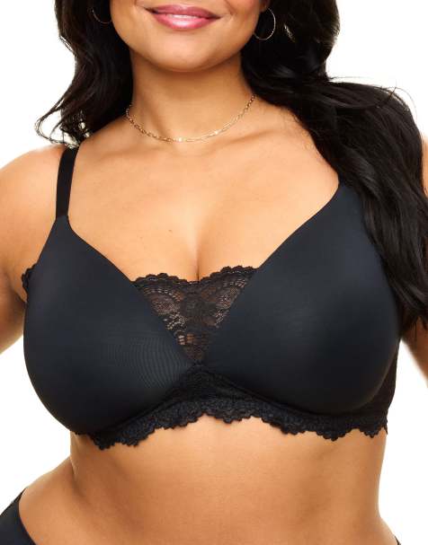 Adore Me Jainey contour plunge bra in black - view 1