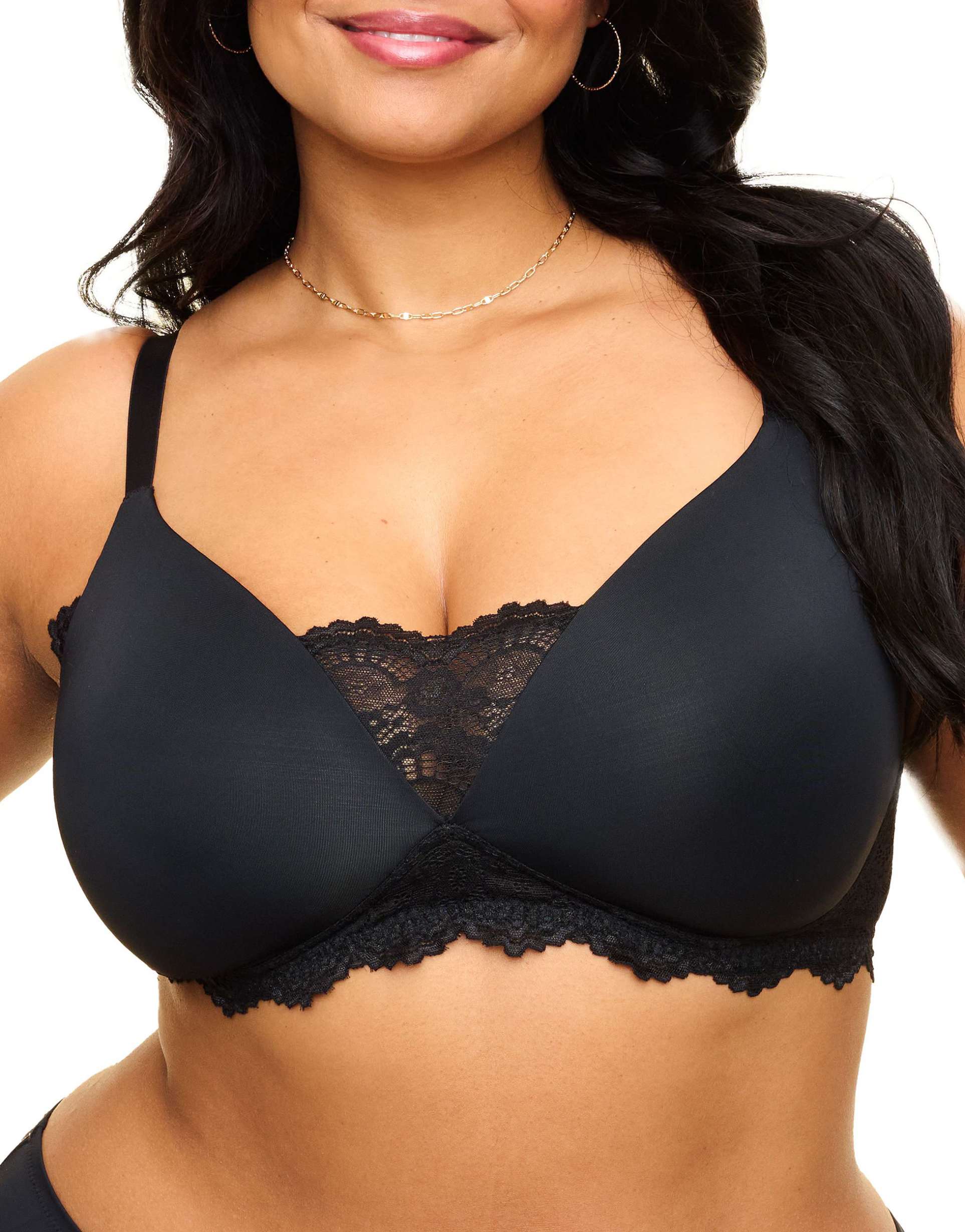 adore me jainey contour plunge bra in black