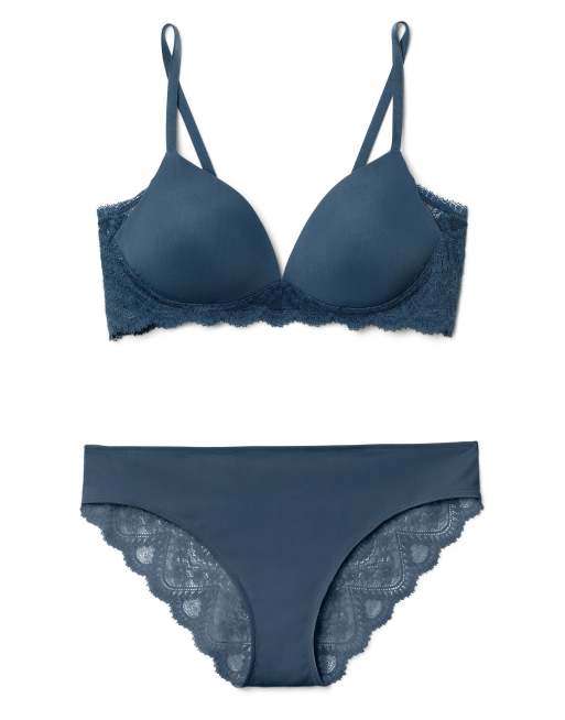Adore Me Janey set in dark blue