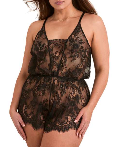 Adore Me Jasmin romper in black - view 1