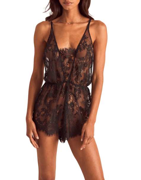 Adore Me Jasmin romper in black - view 1