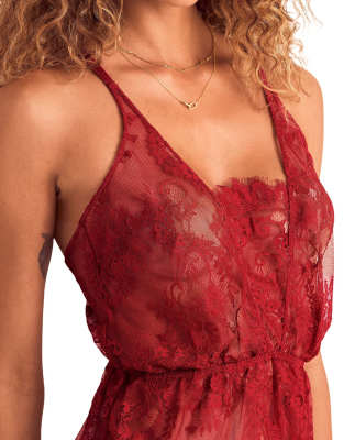 Adore Me Jasmin Romper In Red