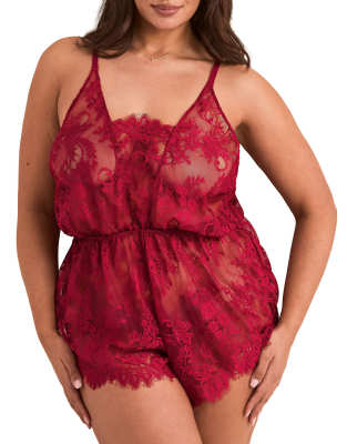 Adore Me Jasmin Romper In Red