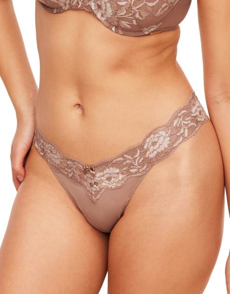Adore Me Jaya thong panties in medium beige - view 1