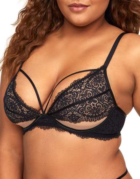 Adore Me Jenni unlined plunge bra in black - view 1