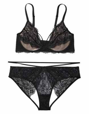 Adore Me Jenni Unlined Plunge Bra In Black