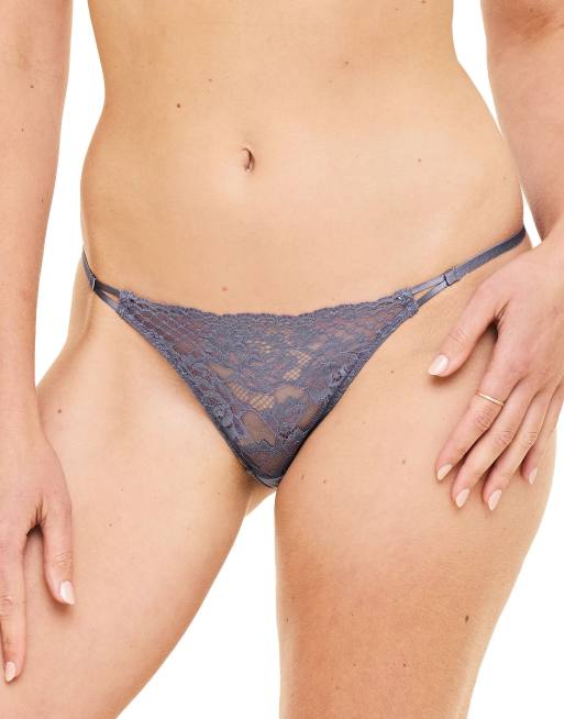 Adore Me Josie bikini panties in dark gray