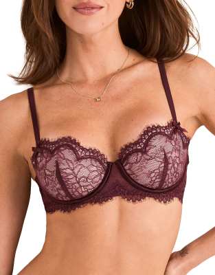 Adore Me Karah Push Up Balconette Bra In Purple