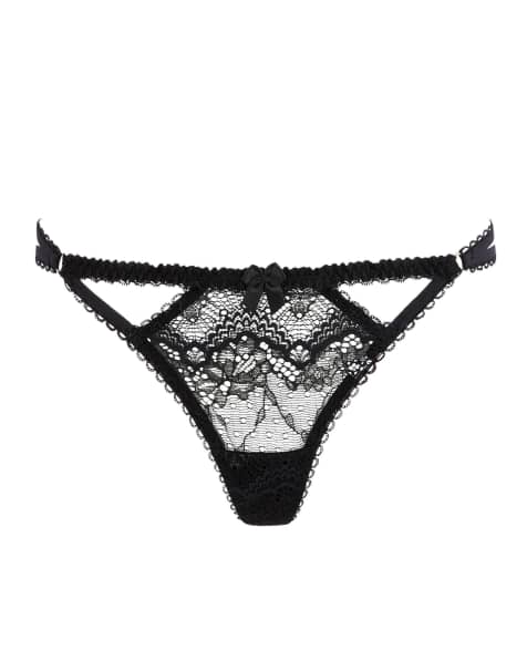 Adore Me Kimmy thong panties in black - view 1