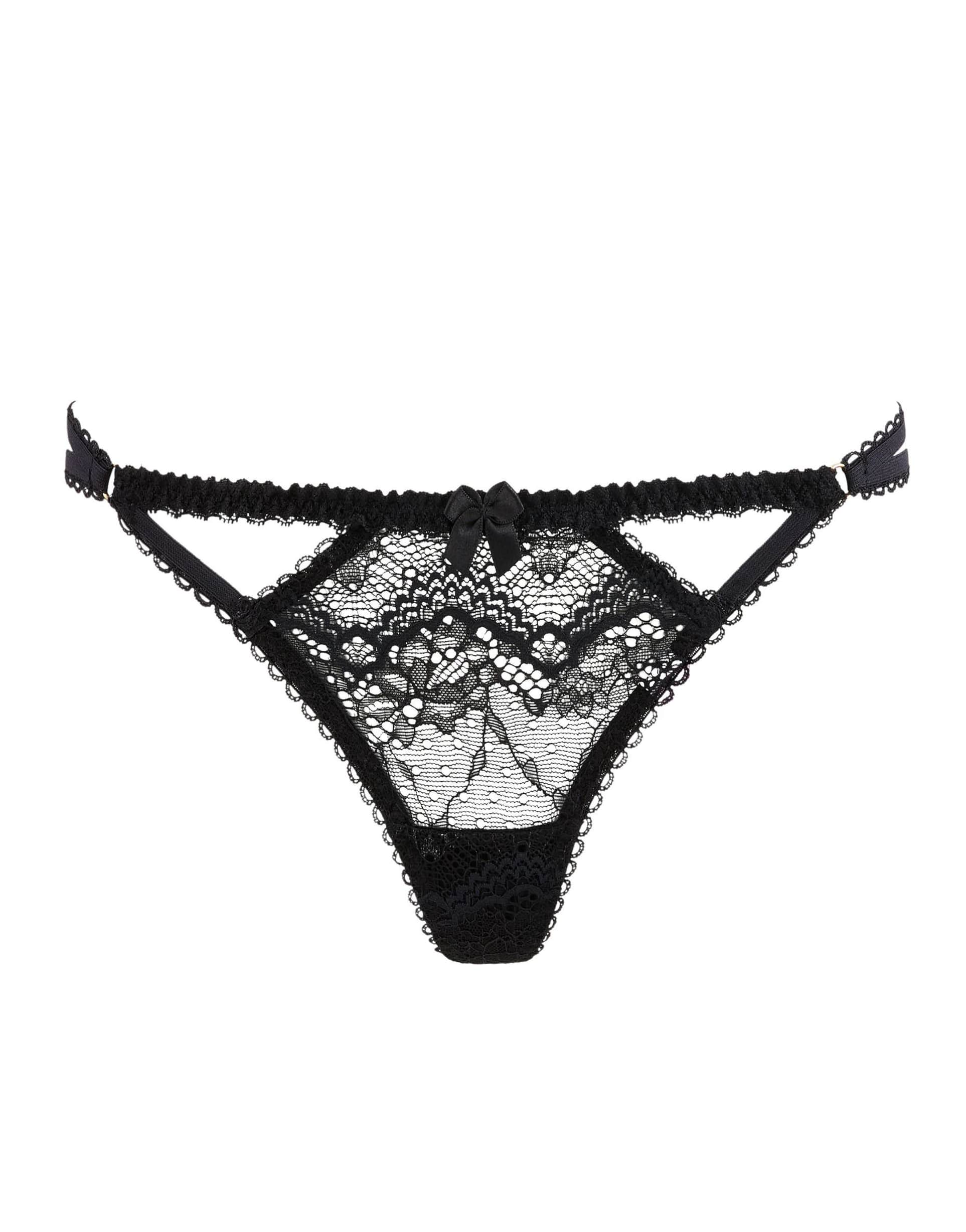 adore me kimmy thong panties in black