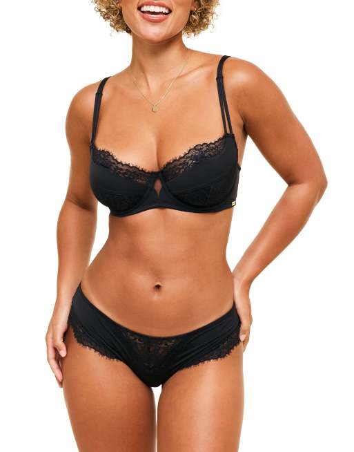 Adore Me Leigha contour balconette bra in black