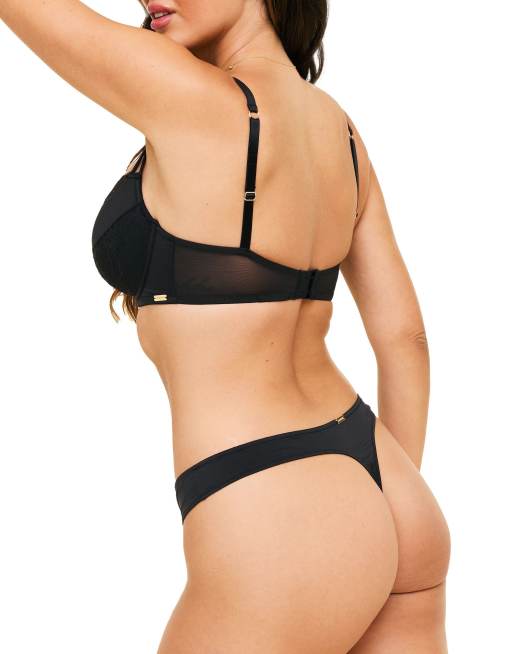 Adore Me Leigha thong panties in black