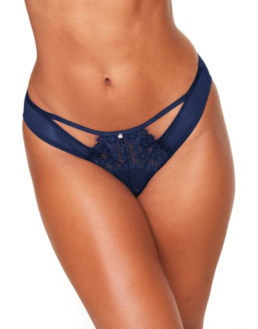 Adore Me Liliana bikini panties in dark blue