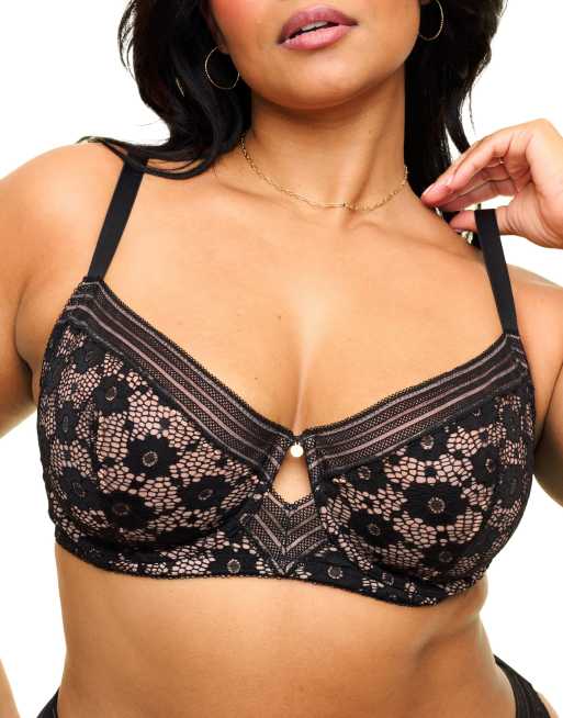 Adore Me Lina unlined demi bra in black