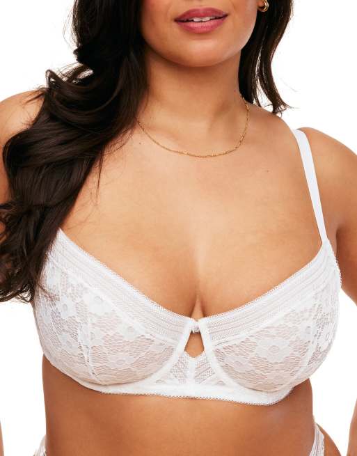 Adore Me Lina unlined demi bra in white