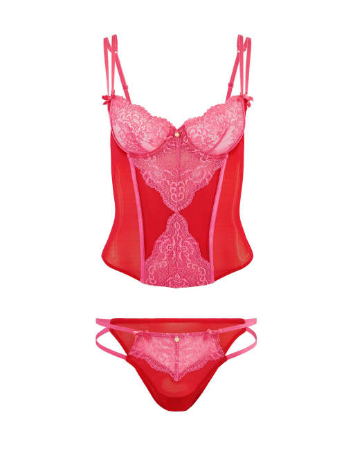 Adore Me Liv set in dark pink