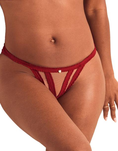 Adore Me Lovisa cheeky panties in dark red - view 1