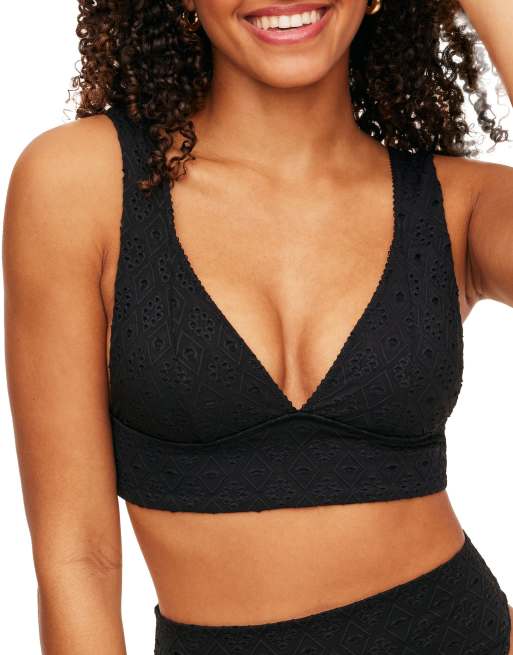 Adore Me Madelaine swimwear swim top in black