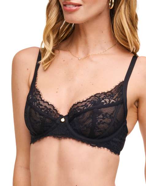 Adore Me Mandi unlined demi bra in black - view 1