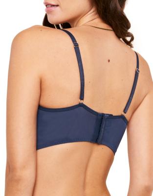 Adore Me Margaritte Push Up Balconette Bra In Blue