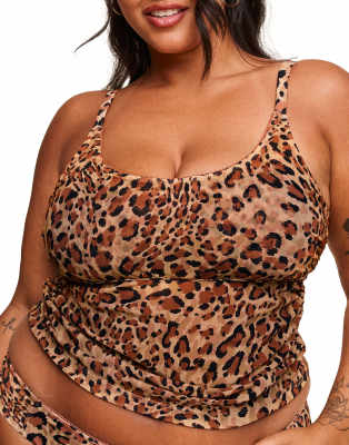 Adore Me Marseille Swimwear Tankini Top In Multi