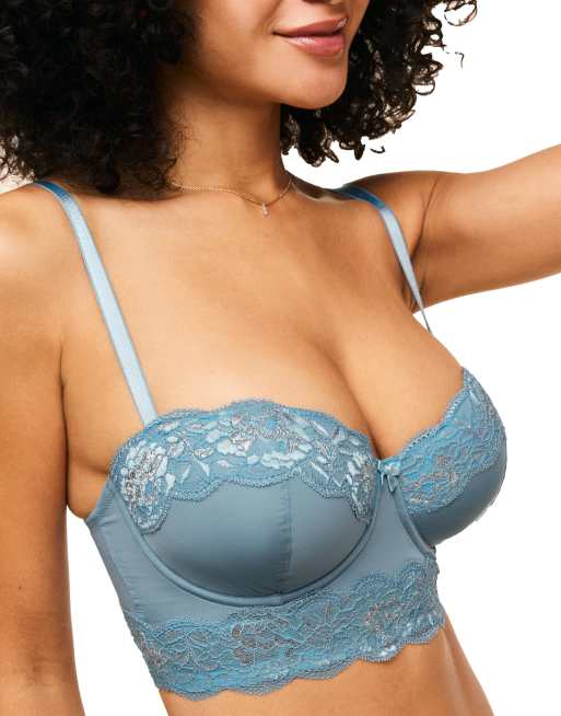 Adore Me Mavis contour balconette bra in floral blue