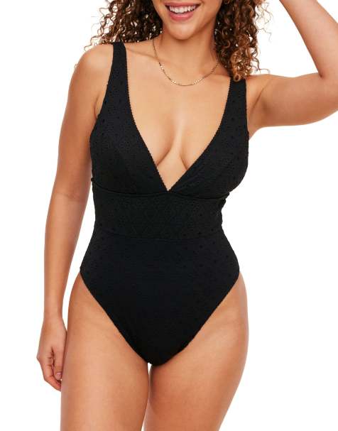 Adore Me Melony swimwear one-piece swimsuit in black - view 1