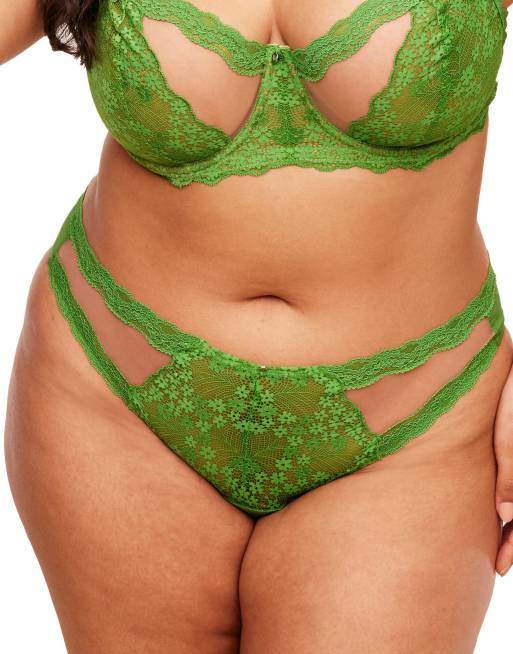 Adore Me Melrose cheeky panties in medium green