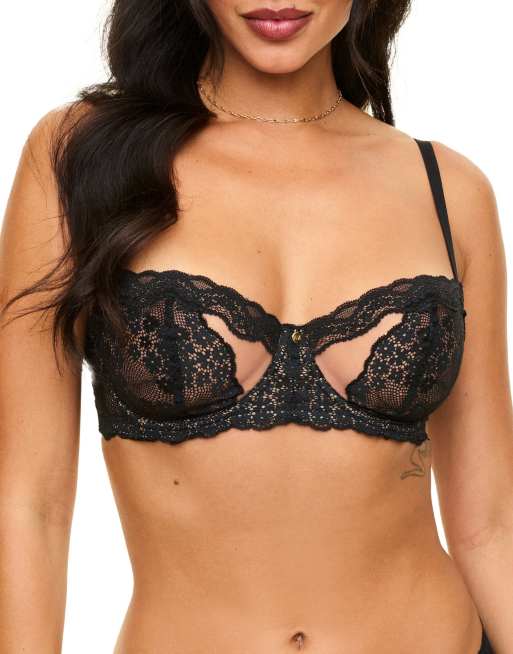 Adore Me Melrose unlined balconette bra in black