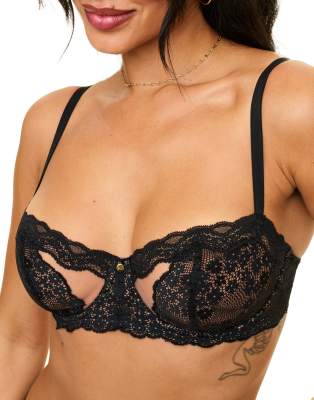 Adore Me Melrose Unlined Balconette Bra In Black