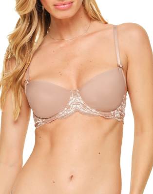 Adore Me Missy Unlined Demi Bra In Neutral