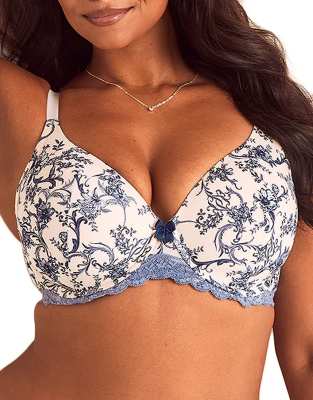 Adore Me Nare Contour Full Coverage Bra In Blue
