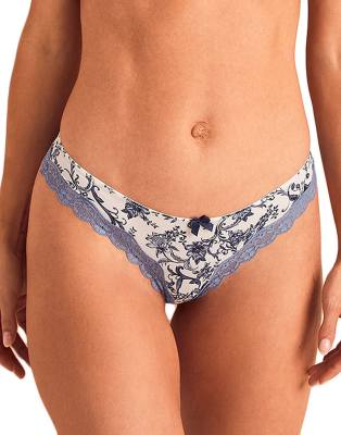 Shea cheeky panties in novelty blue