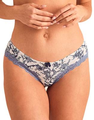 Adore Me Shea thong panties in novelty blue novelty blue 2890₽