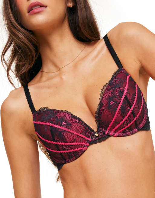 Adore Me Suki push up plunge bra in black