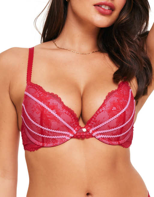 Adore Me Suki set in dark red