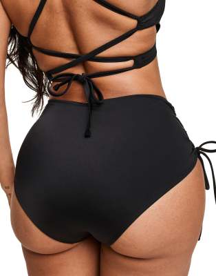 Adore Me Tatiana Swimwear High Waist Bikini Bottoms In Black