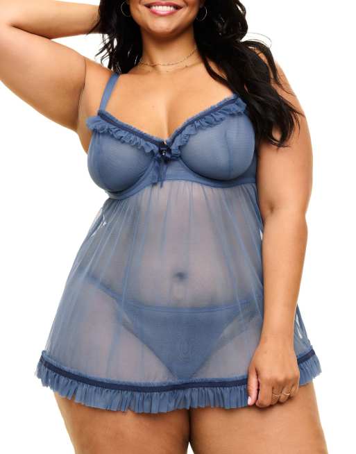 Adore Me Tayla g-string panties in dark blue