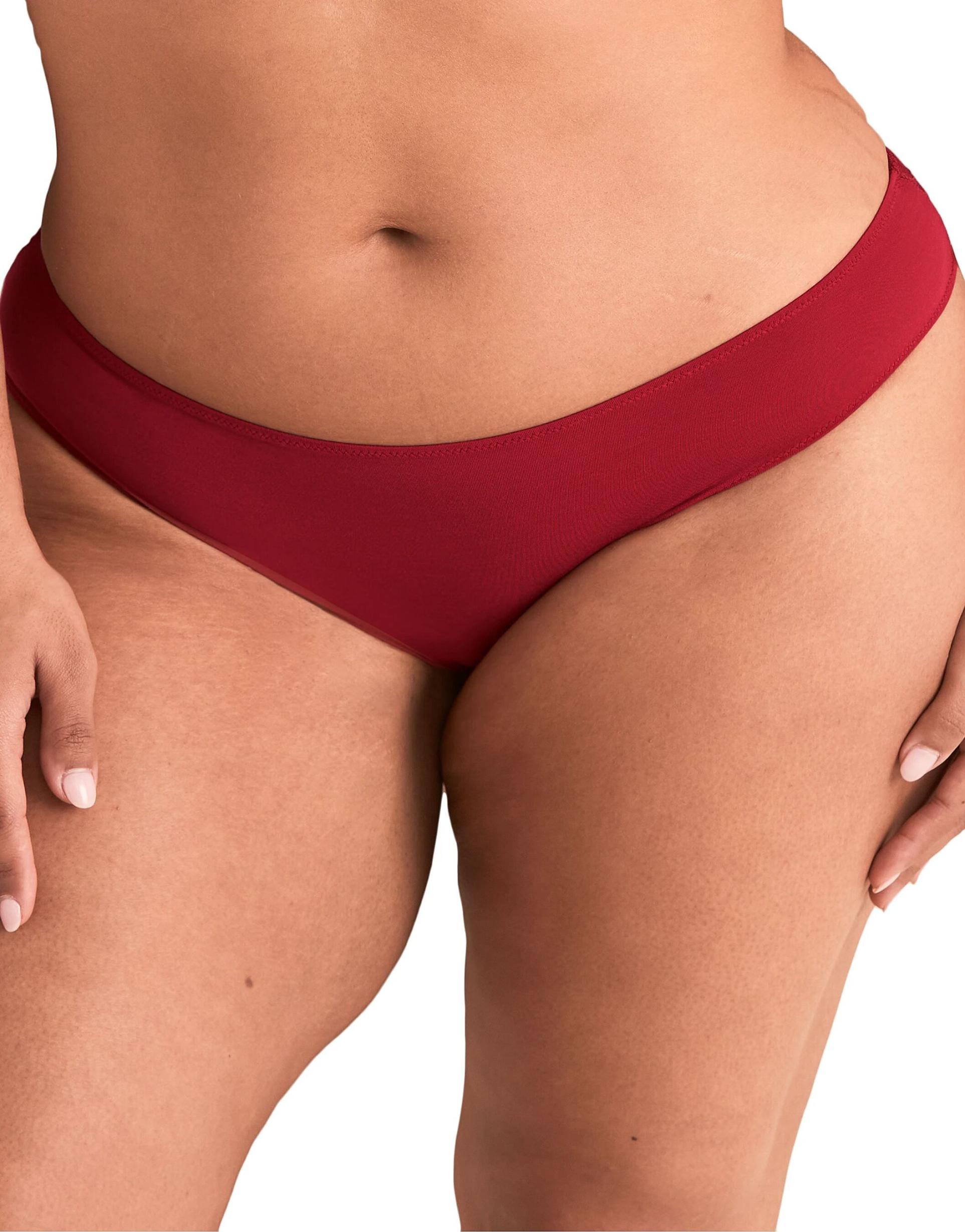adore me teagan bikini panties in dark red