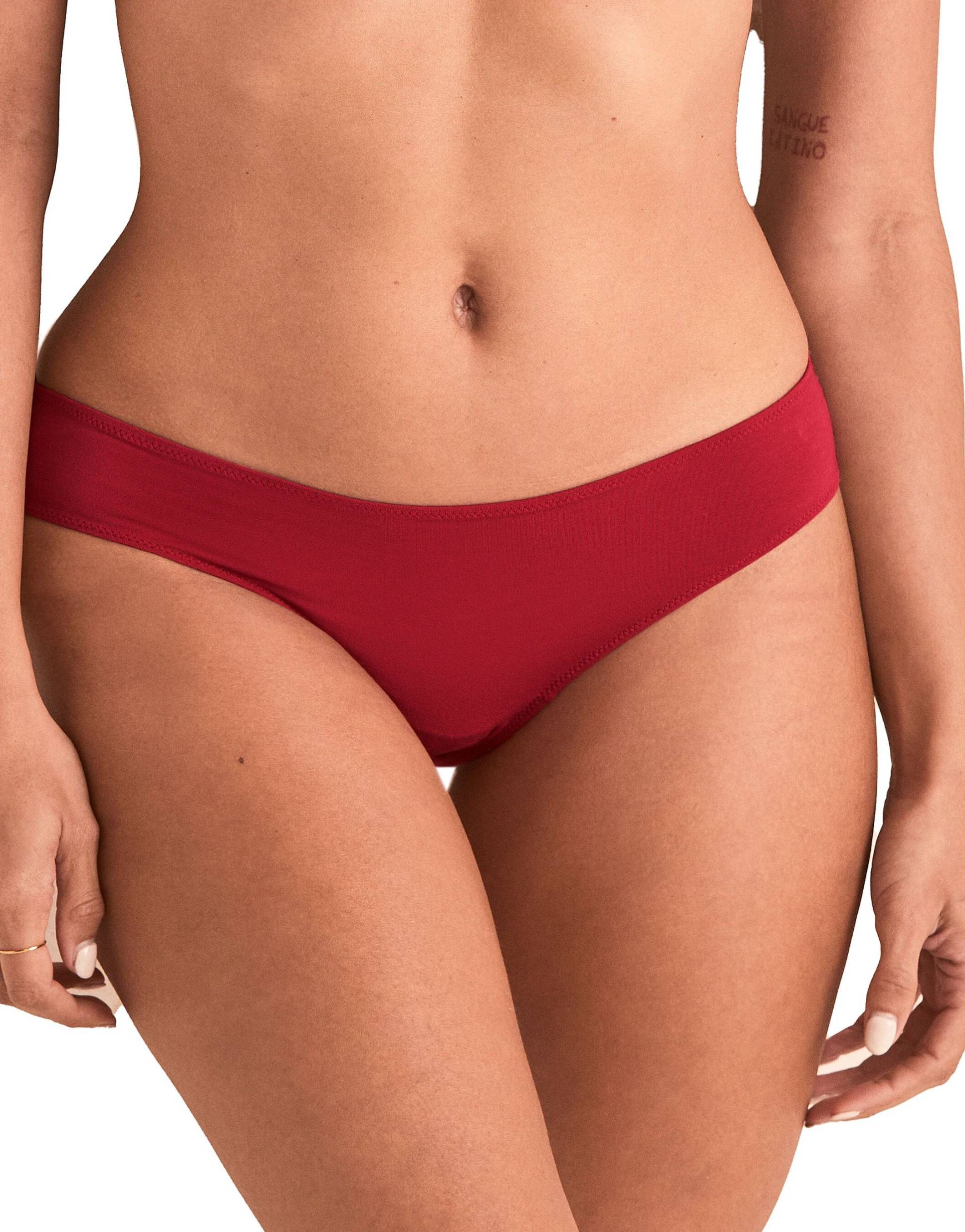 adore me teagan bikini panties in dark red