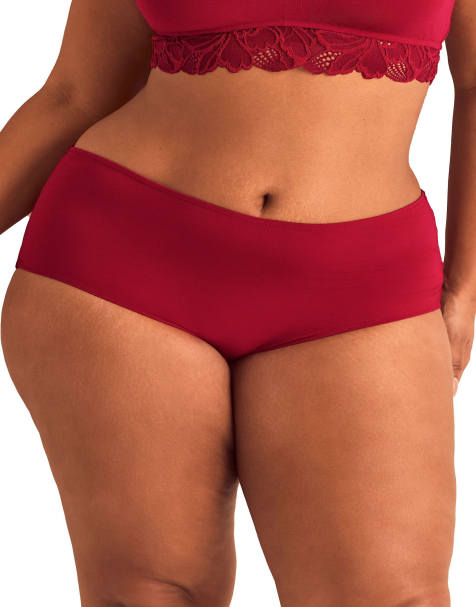 Adore Me Teagan shortie panties in dark red - view 1